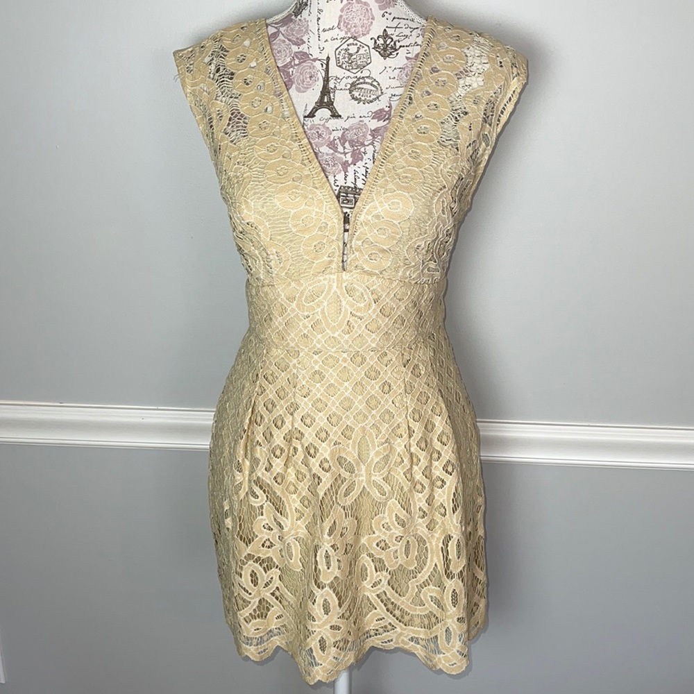 Free People One Million Lovers Lace Mini Dress 4